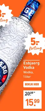 Aanbieding: Esbjaerg Vodka 100CL