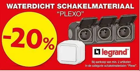 Promotie: Waterdicht schakelmateriaal