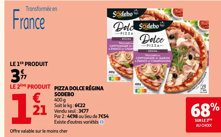 Promotie: Pizza dolce régina