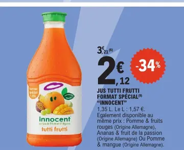 Aanbieding: JUS TUTTI FRUTTI FORMAT SPÉCIAL
