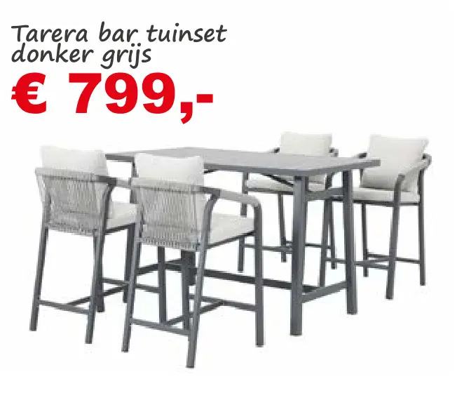 Aanbieding: Tarera bar tuinset