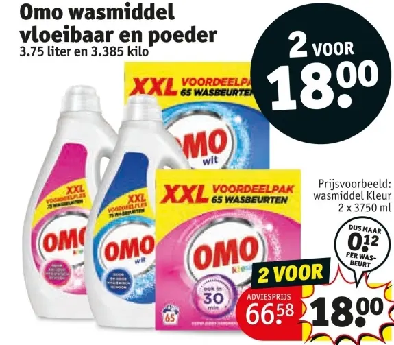 Aanbieding: wasmiddel vloeibaar en poeder