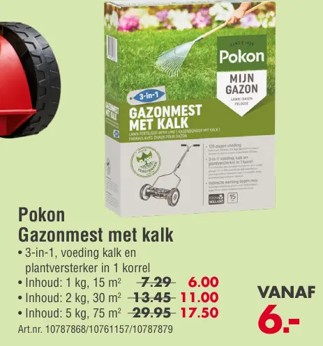 Aanbieding: Gazonmest met kalk