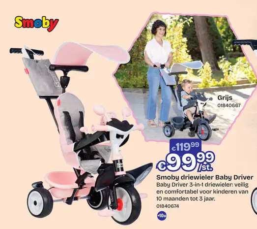 Promotie: Driewieler Baby Driver