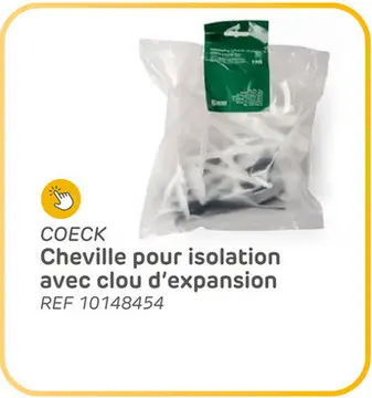Offre: Cheville pour isolation avec clou d'expansion coeck - 150mm - 25 pcs