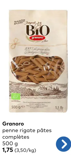 Offre: Penne rigate pâtes complètes