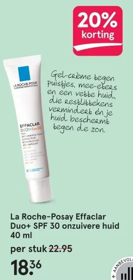 Aanbieding: Effaclar Duo+ SPF 30 onzuivere huid
