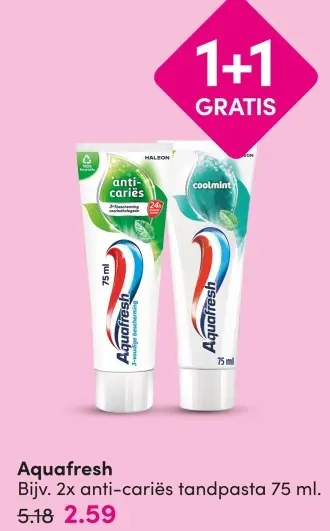 Aanbieding: Aquafresh tandpasta