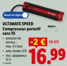 Offre: Compresseur portatif sans fil
