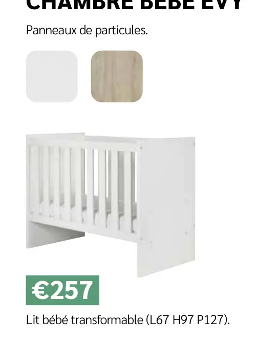 Offre: Chambre bebe evy