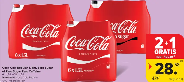 Promotie: Regular, Light, Zero Sugar of Zero Sugar Zero Caffeine