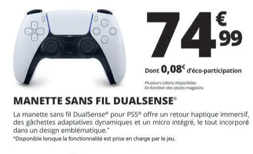 Aanbieding: Manette sans fil DualSense