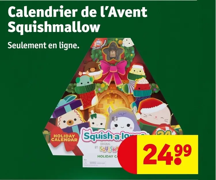 Offre: Calendrier de l'Avent Squishmallow