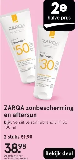 Aanbieding: ZARQA zonbescherming en aftersun
