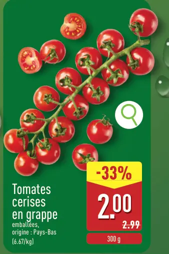 Offre: Tomates cerises en grappe