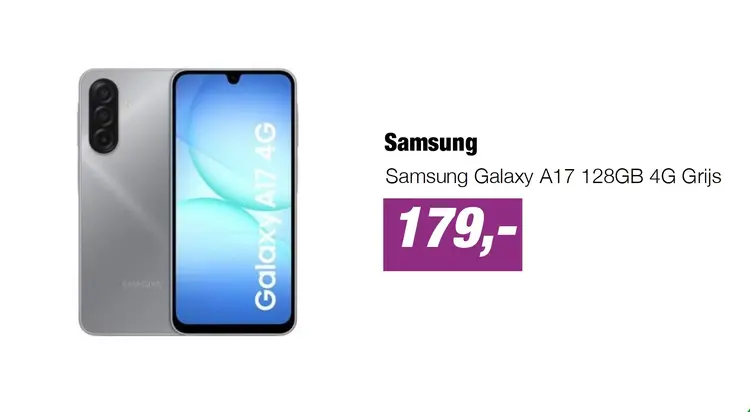 Aanbieding: Samsung Galaxy A17 128GB 4G Grijs