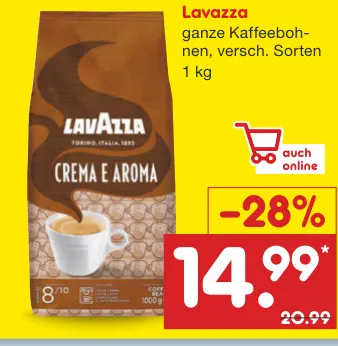 Aanbieding: Kaffeebohnen