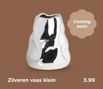 Aanbieding: Zilveren vaas klein