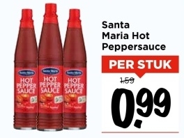 Aanbieding: Santa Maria Hot Peppersauce