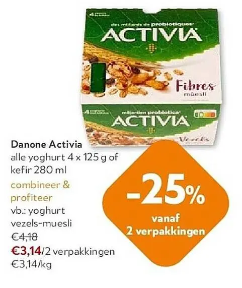 Promotie: Activia yoghurt vezels-muesli