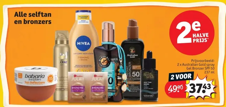 Promotie: Australian Gold spray Gel Bronzer SPF 50