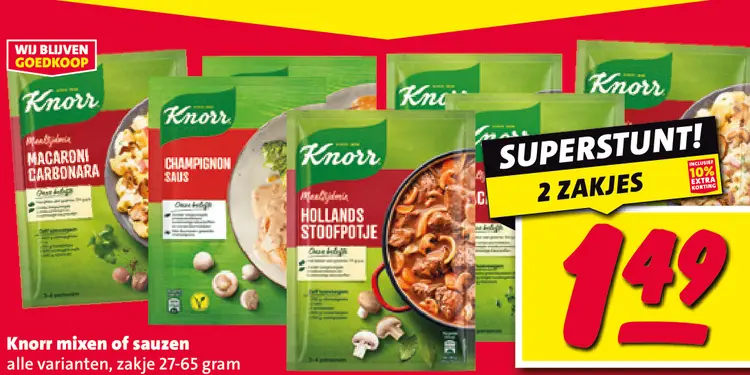 Aanbieding: Knorr mixen of sauzen