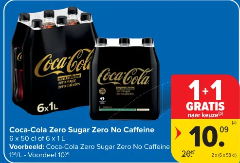Promotie: Coca-Cola Zero Sugar Zero No Caffeine
