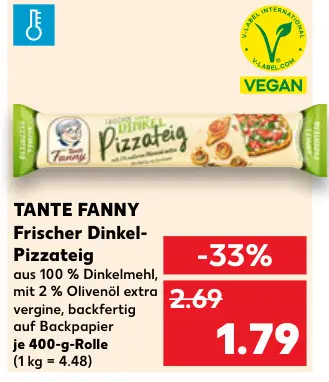 Aanbieding: Frischer Dinkel-Pizzateig