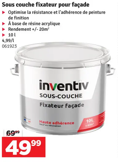 Offre: Sous couche fixateur pour façade
