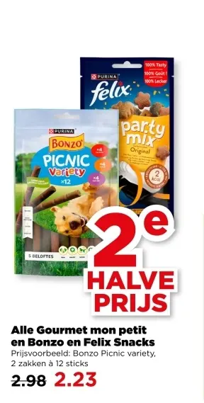 Aanbieding: Gourmet mon petit en Bonzo en Felix Snacks