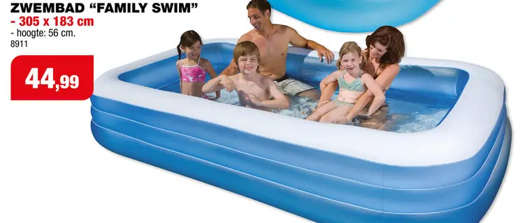 Promotie: Zwembad "family swim"