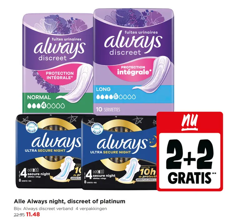 Aanbieding: Always night, discreet of platinum