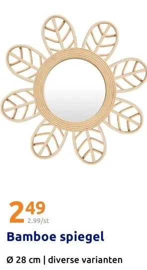 Aanbieding: Bamboe spiegel