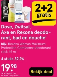 Aanbieding: Deodorant, bad en douche