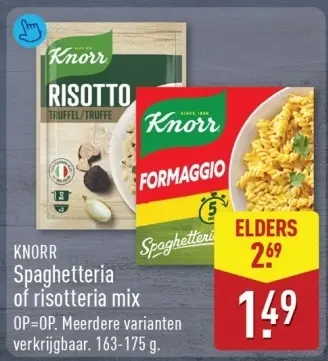Aanbieding: Spaghetteria of risotteria mix