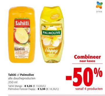 Aanbieding: Tahiti of Palmolive alle doucheproducten