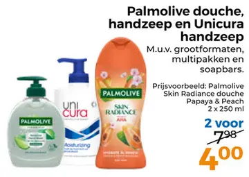 Aanbieding: Douche, handzeep en Unicura handzeep