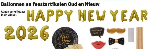 Promotie: Ballonnen en feestartikelen Oud en Nieuw