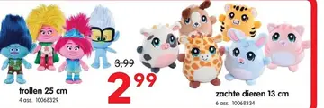 Aanbieding: trollen / zachte dieren