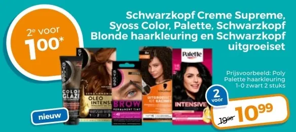 Aanbieding: Haarkleuring en uitgroeiset