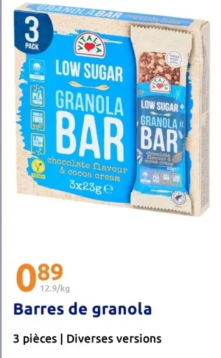 Offre: Barres de granola