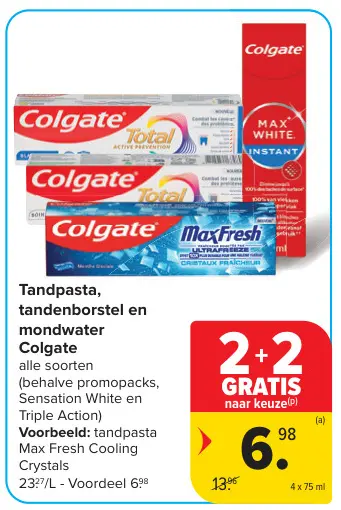 Promotie: Tandpasta, tandenborstel en mondwater