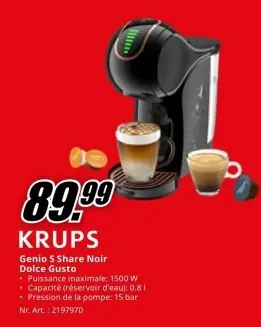 Offre: Genio S Share Noir Dolce Gusto