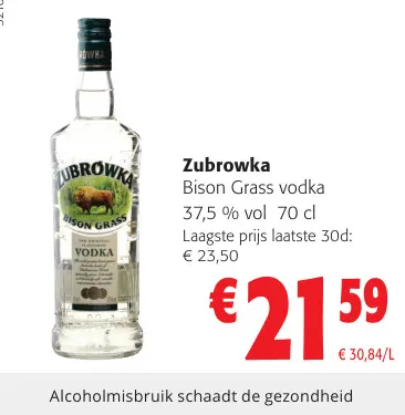 Promotie: Zubrowka Bison Grass vodka