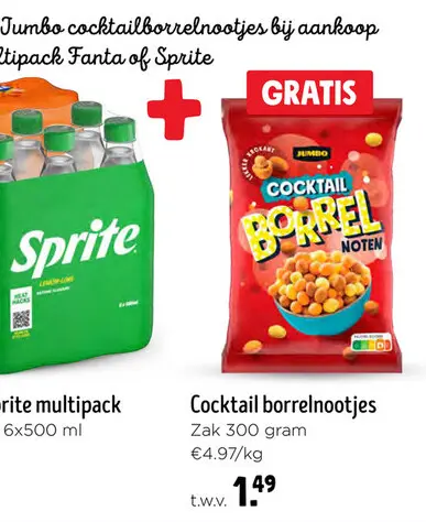 Aanbieding: Jumbo cocktailborrelnootjes bij aankoop multi