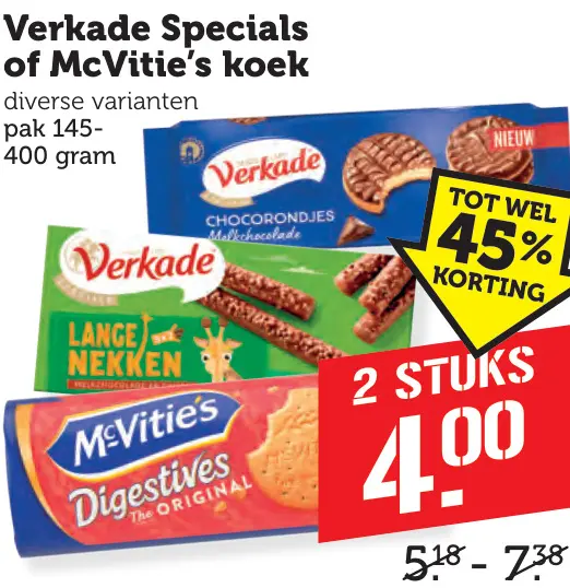 Aanbieding: Specials of koek