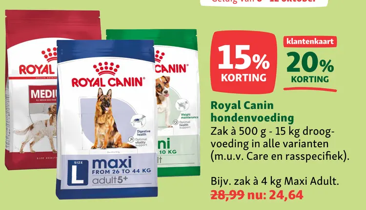 Aanbieding: Royal Canin hondenvoeding