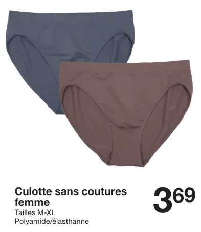 Offre: Culotte sans coutures femme