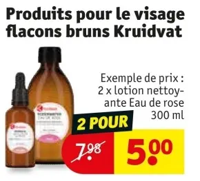 Offre: Produits pour le visage Flacons bruns
