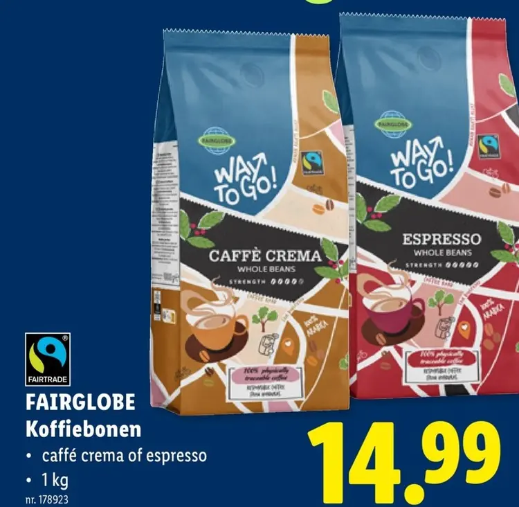 Promotie: Fairglobe Koffiebonen
